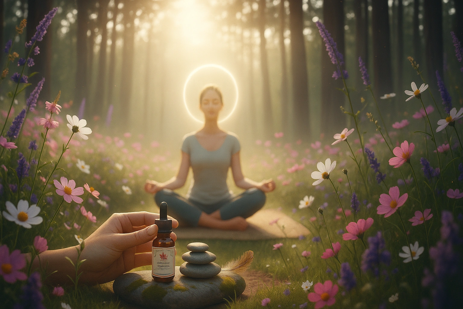 Meditación al atardecer en la playa